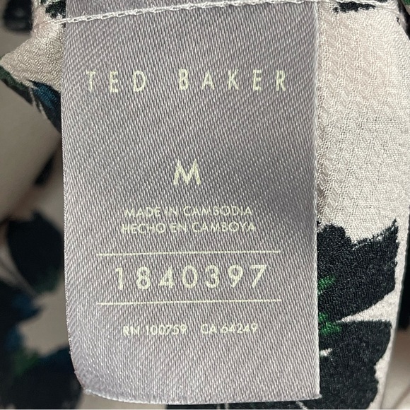 Ted Baker Pink Floral Long Sleeve Blouse Sz M - Picture 8 of 9